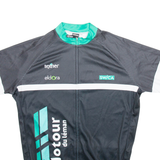 TEXNER Full Zip Cycling Mens Jersey Black M