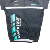 TEXNER Full Zip Cycling Mens Jersey Black M