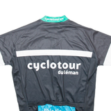 TEXNER Full Zip Cycling Mens Jersey Black M