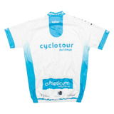 TEXNER Full Zip Cycling Mens Jersey White 1/4 Zip M