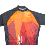 TEXNER Full Zip Cycling Mens Jersey Orange M