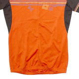 RUSH Cycling Mens Jersey Orange 1/4 Zip S