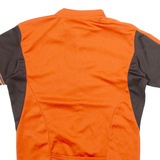 RUSH Cycling Mens Jersey Orange 1/4 Zip S