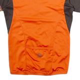 RUSH Cycling Mens Jersey Orange 1/4 Zip S