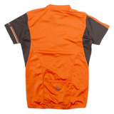 RUSH Cycling Mens Jersey Orange 1/4 Zip S