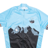 Full Zip Cycling Mens Jersey Blue S