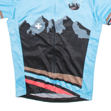 Full Zip Cycling Mens Jersey Blue S