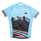 Full Zip Cycling Mens Jersey Blue S