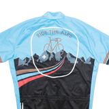 Full Zip Cycling Mens Jersey Blue S