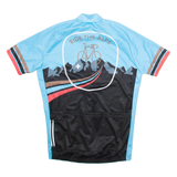 Full Zip Cycling Mens Jersey Blue S