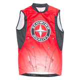 SCHWINN Cycling Vest Mens Jersey Red Sleeveless 1/2 Zip S