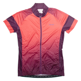 SHERPA Full Zip Cycling Womens Jersey Pink Button Neck XL