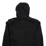 GUESS Mens Chore Coat Black Wool Hooded XL