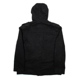 GUESS Mens Chore Coat Black Wool Hooded XL