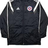 ADIDAS Kentucky Fire Juniors Mens Coat Black Nylon USA Hooded L