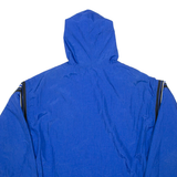 CHAMPION Center Basketball 1/4 Zip Mens Anorak Jacket Blue Nylon Hooded L