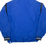 CHAMPION Center Basketball 1/4 Zip Mens Anorak Jacket Blue Nylon Hooded L