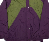NIKE Mens Shell Jacket Purple Nylon 90s Colourblock L