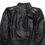 Mens Jacket Black Leather Faux Leather L