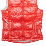 THE NORTH FACE Goose Down Insulated Womens Gilet Red Nylon S