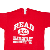 FRUIT OF THE LOOM Oshkosh Wi Mens T-Shirt Red USA XL