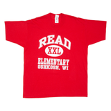 FRUIT OF THE LOOM Oshkosh Wi Mens T-Shirt Red USA XL