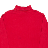 DISNEY Womens T-Shirt Red Long Sleeve Roll Neck L