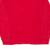 DISNEY Womens T-Shirt Red Long Sleeve Roll Neck L