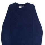 LEVI'S Mens Jumper Blue Crew Neck Tight Knit S