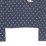 CHAMPION Cropped Womens T-Shirt Blue Crew Neck S