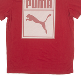 PUMA Mens T-Shirt Red Crew Neck L