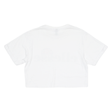 ELLESSE Cropped Womens T-Shirt White Crew Neck UK 6