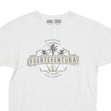 TEES FACTORY Fuerteventura Mens T-Shirt Grey Crew Neck S