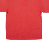 REEBOK Mens T-Shirt Red V-Neck L