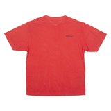 REEBOK Mens T-Shirt Red V-Neck L