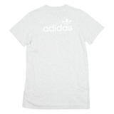 ADIDAS ORIGINALS Long Womens T-Shirt Grey Crew Neck UK 12