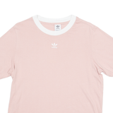 ADIDAS ORIGINALS Womens T-Shirt Pink Crew Neck UK 8