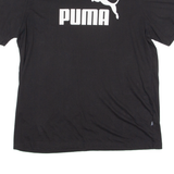 PUMA Mens T-Shirt Black Crew Neck XL