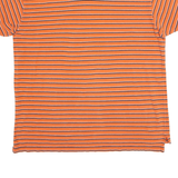 RALPH LAUREN CHAPS Mens Polo Shirt Orange Striped XL