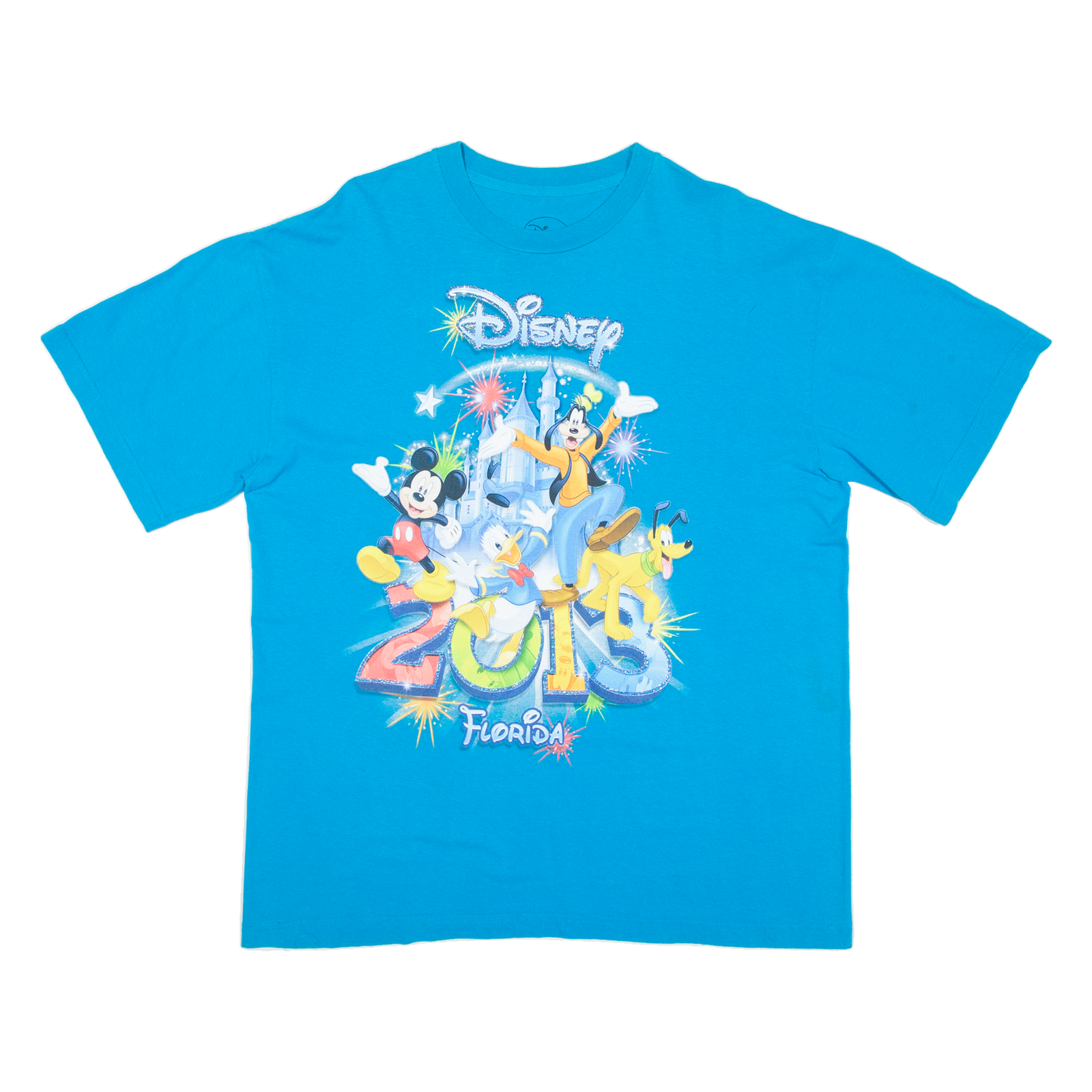 DISNEY DisneyLand Florida 2013 Womens T-Shirt Blue USA XL