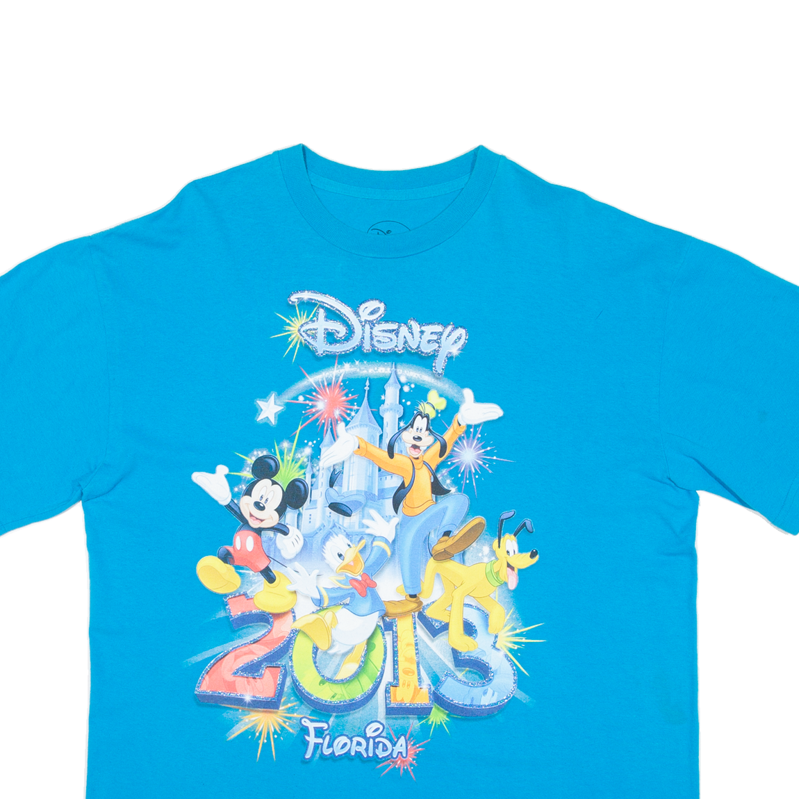 DISNEY DisneyLand Florida 2013 Womens T-Shirt Blue USA XL