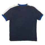 NAUTICA Mens T-Shirt Blue Button Neck M