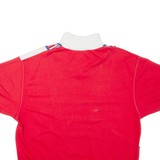 Mens T-Shirt Red 1/4 Zip L