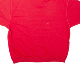 Mens T-Shirt Red 1/4 Zip L