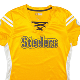 Pittsburgh Steelers Womens Football Shirt Jersey Yellow USA V-Neck S