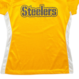 Pittsburgh Steelers Womens Football Shirt Jersey Yellow USA V-Neck S