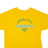 Sonora High Golden Regiment Band Mens T-Shirt Yellow USA XL