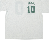 Womens T-Shirt Grey High Neck L