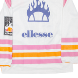 ELLESSE Womens Jersey Pink 3/4 Sleeve V-Neck UK 12