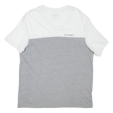 GUESS Womens T-Shirt Grey V-Neck L